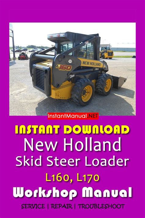 workshop manuel for new holland skid steer loader model ls170|l170 new holland for sale.